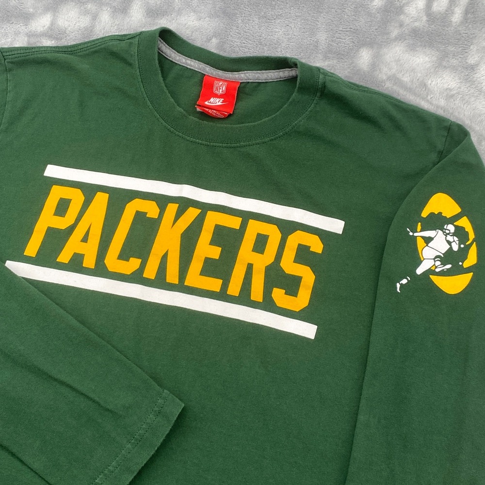 Nike Green Bay Packers NFL Long Sleeve Graphic T-Shirt Mens XL Green